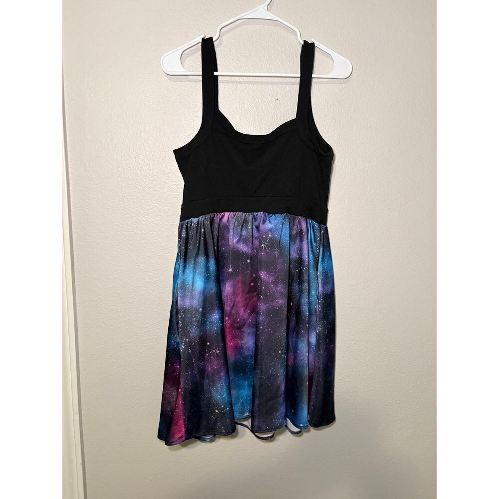 Hot Topic Galaxy Space Print Dress with Pockets Size Medium Side Zip - Picture 5 of 8